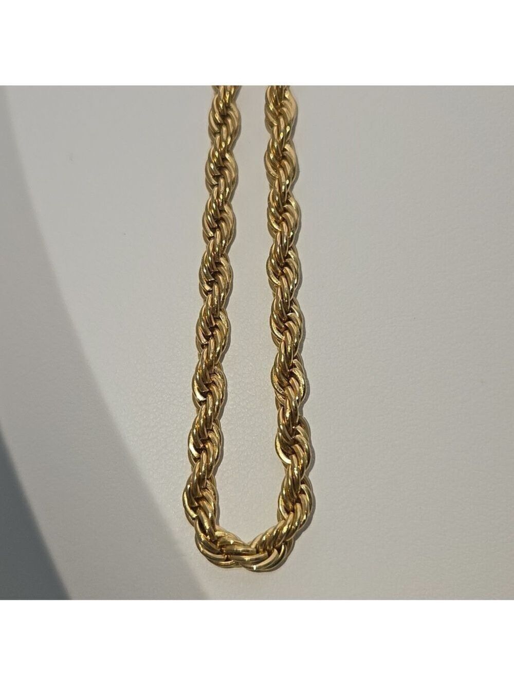 Rope Twisted Chain Necklace Everyday Classic Vintage Glamour Jewelry Gold 24''